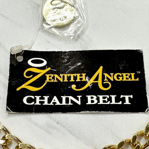 Zenith Angel Gold Tone Chain Belt Y2K Festival NWT Medium (M) ✨ - Picture 12 of 13